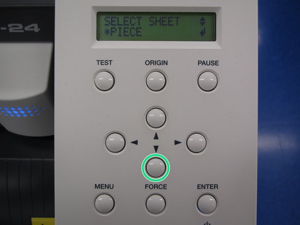 Begin by setting the PEN FORCE slider to 0 on the vinyl cutter.