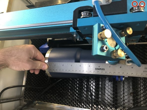 Now we need to measure the length of the area you wish to engrave. Use a ruler to achieve this dimension as shown in picture 2. This will provide the width of the rectangle we create in Inkscape.