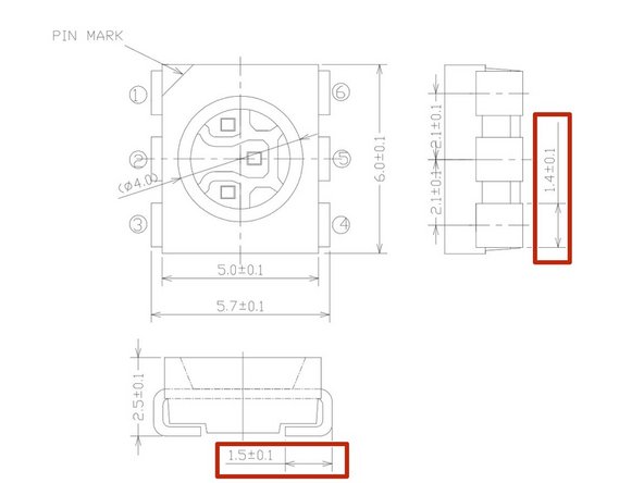Now you need to specify the dimensions of the pads.  The pads are the conductive areas on your PCB where the leads (legs) of your components will make contact with the board and have traces (wires) connect to it.