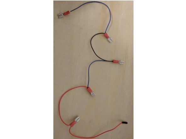 Make two daisy chains using the nine wires. Both will have a female end. One will have four wires and four connectors, and the other will have five wires and five connectors.