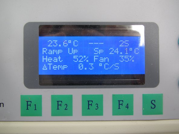 Now press the F1 key to begin the reflow cycle.