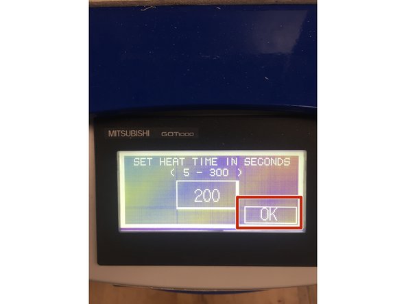 Now that you've inputted the time settings you have to save them and load it to the machine.