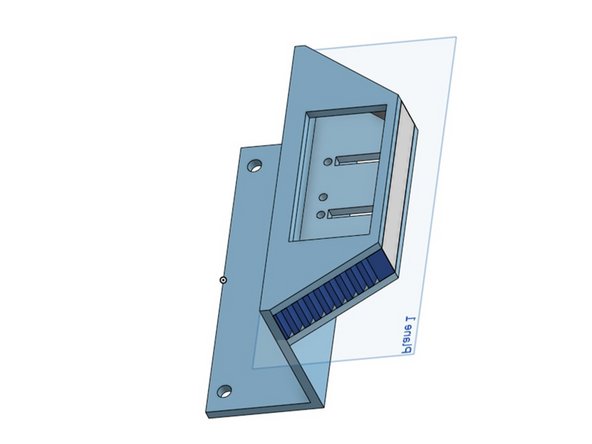 A mounting for the sensor to fix it in place was made and can be found here.