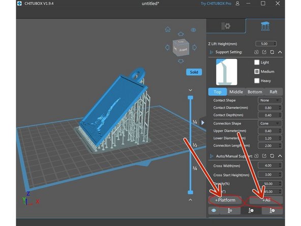 Support material is used to support your model in areas that would otherwise not stick to the build plate