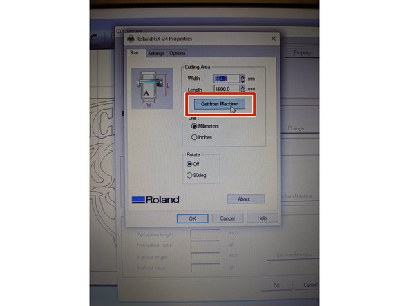 Press &quot;Get From Machine&quot;.