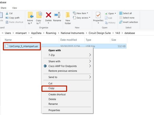 Copy your existing user database.  The drive where this file is located will depend on where you are using the software.  Typically, lab computers will use the H:, but it may stored on the C: drive as well.  Check both of these locations: