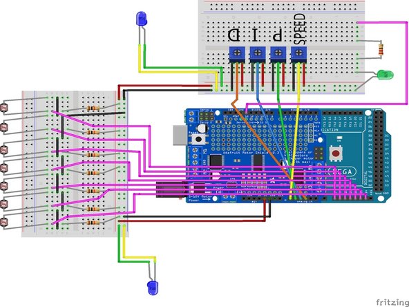 Objective: The objective of this step is to calibrate your photoresistors since the readings can easily change due to alterations in positioning and differences in lighting.