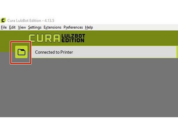 In the top left corner of the screen, click on the folder icon.