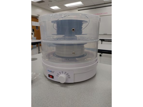 Don't forget about the filament while it is drying! The PrintDry does not have an auto-off feature