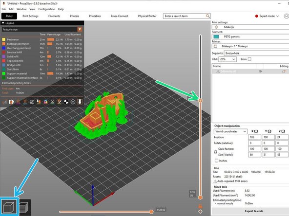 Verify that the part on the screen is what you wanted.