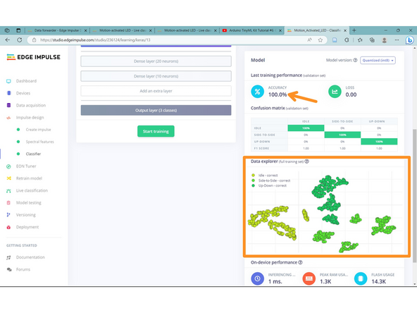 In the first image, keep everything the same and then select "Start Training" (RED arrow). This will take some time.