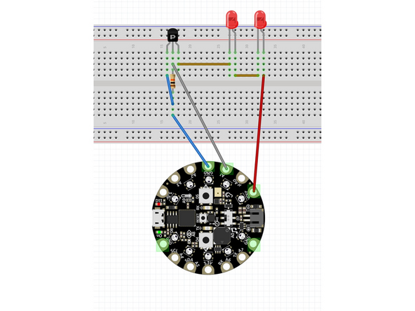 Hook up the transistor exactly as shown.  It has three pins - a gate, source, and drain - and the circuit won't work if you have them hooked up incorrectly.