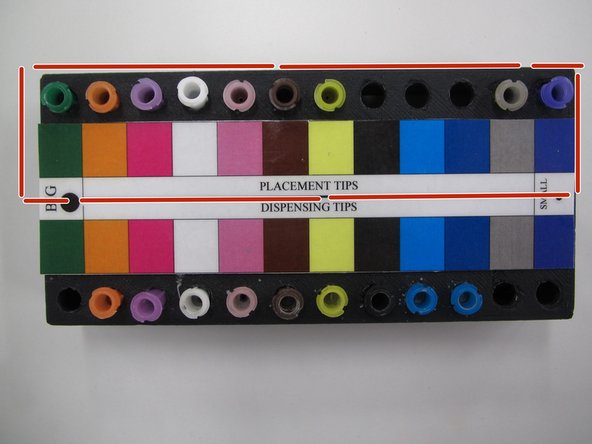 Open the drawer below the PnP and locate the nozzle tips.  Choosing from the side labelled PLACEMENT TIPS, select a tip size that will allow you to pick up the majority of your components.