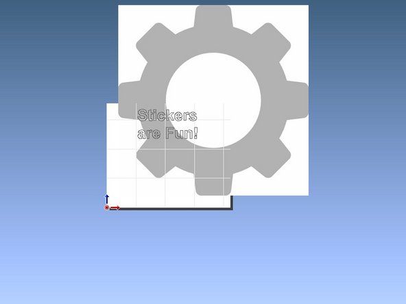 Click the Import button, locate the graphic from the Maker-E Google drive or use your own graphic, and import it into the workspace.