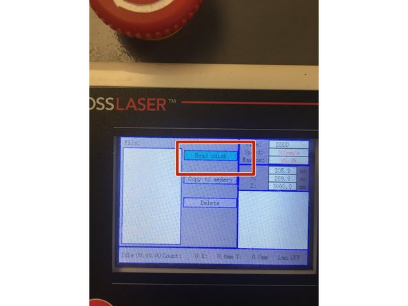 The program should have "Read Udisk" highlighted in light blue. If it is not, scroll over the button "Read UDisk" until it is highlighted.