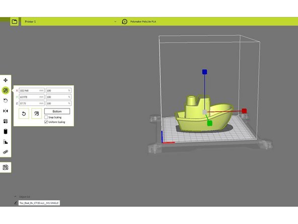 Left click and hold down shift to be able to look at your object from different angles.