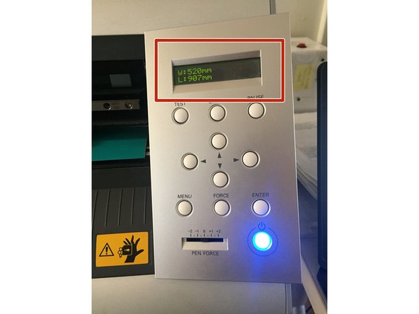 Once you press the enter button, the machine will begin measuring your material.