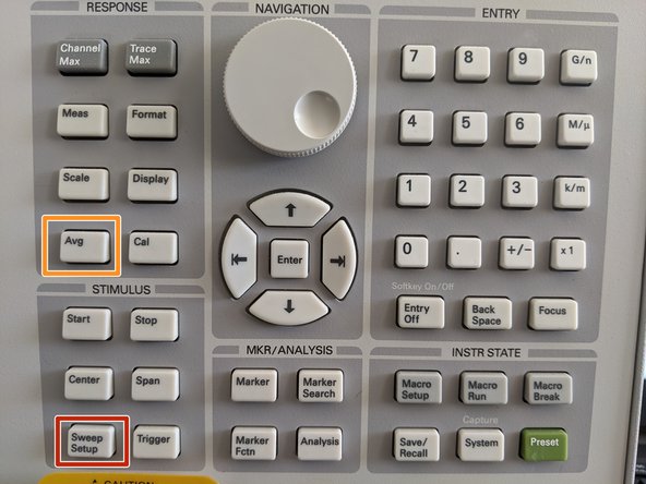 Next specify the number of points per sweep. Sweep Setup  and then Points. In the example we have selected 401 pts.