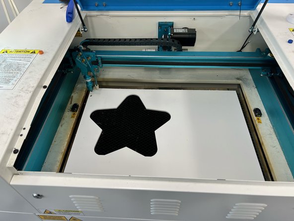 Grab a piece of acrylic located near the laser cutter.