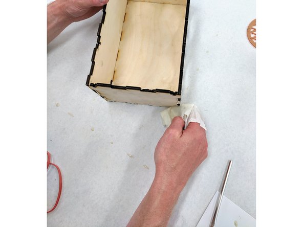 As with the other pieces, ensure that the T-slots face the top of the box.