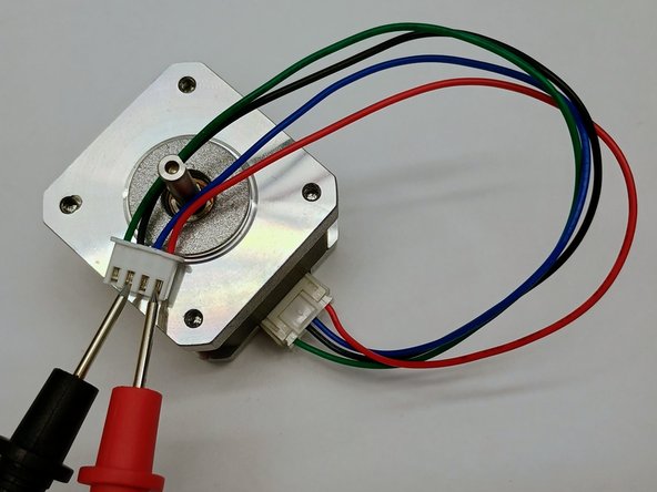 In a NEMA 17 stepper motor there are two independent electromagnetic coils (or windings). Each coil results in two wires which are electrically connected.