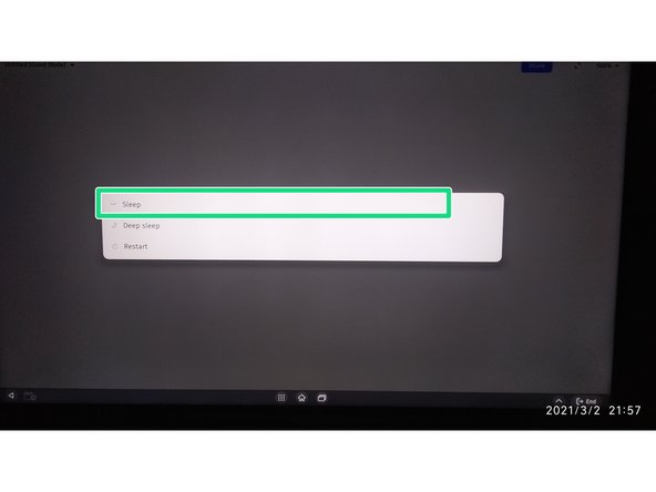 Select the &quot;End&quot; sign at the bottom left of the screen.
