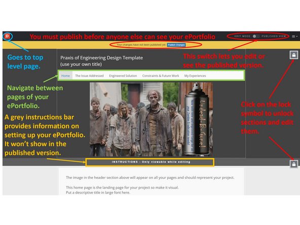 Now we get  to the basics of setting up your ePortfolio.