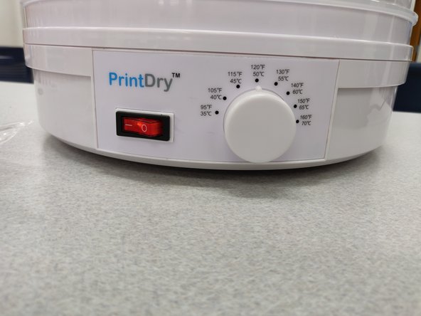 Flip the switch on the dryer to the on position