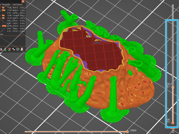 Estimated printing time is shown at the bottom right of the screen.