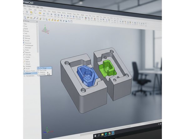 If the object starts as an STL file, the general design progression in CAD software is followed:
