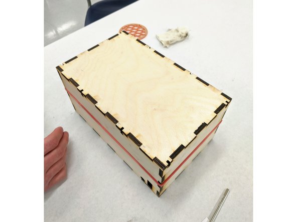 It helps to set the top of the box in place while the glue sets.  This reinforces the joints and prevents the walls of the box from bending too far inward.