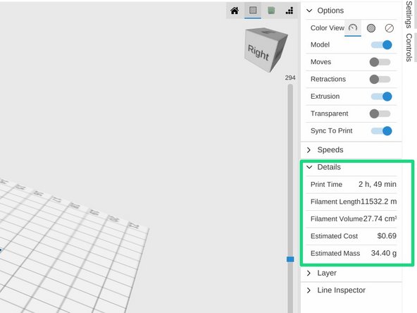 Scroll through the layers of the print to make sure there isn't anything noticeably wrong.