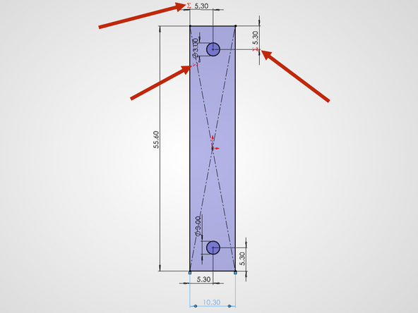 Clicking on the edge of the circle will allow you to define a diameter.