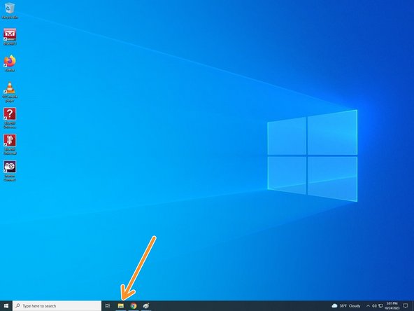 Navigate to the desktop and open &quot;File Explorer&quot;.