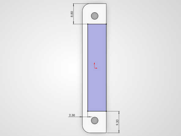Anchor the top right corner of the rectangle on the right edge of the face and anchor the bottom left corner of the rectangle some distance below this but not touching the left edge of the face.  See the second image.