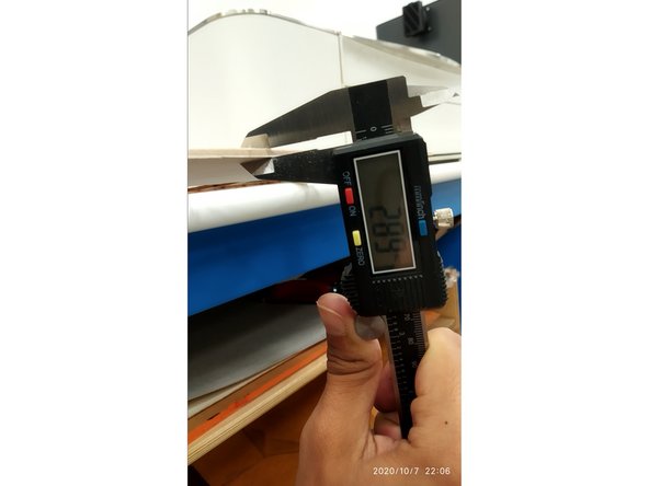 Note the thickness of your material because you will need it later.