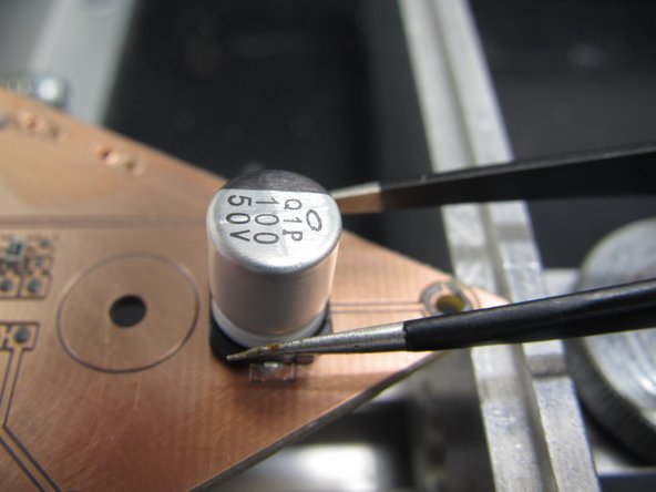 Note that this capacitor package is so tall, and the footprint relatively large, that it may be easier to place by hand with a pair of tweezers instead of using the pick and place.