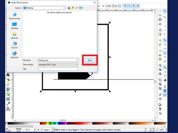 Save your file as if you were saving your word file. Make sure it is saved as an svg file