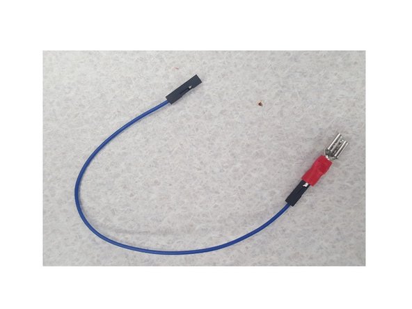 Crimp quick connectors to the male ends of nine male/female jumper wires.