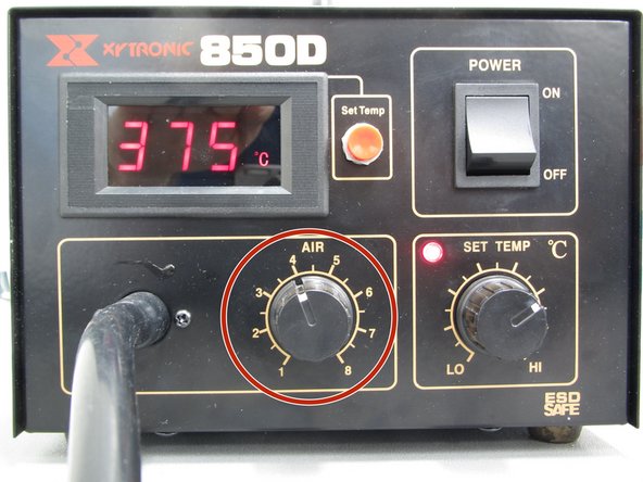 Now increase the airflow rate.  A value of 4 should be a good starting point.