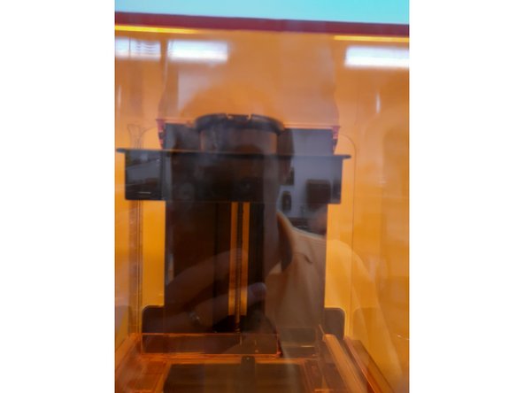 Verify that the build platform is securely on the printer as seen in image