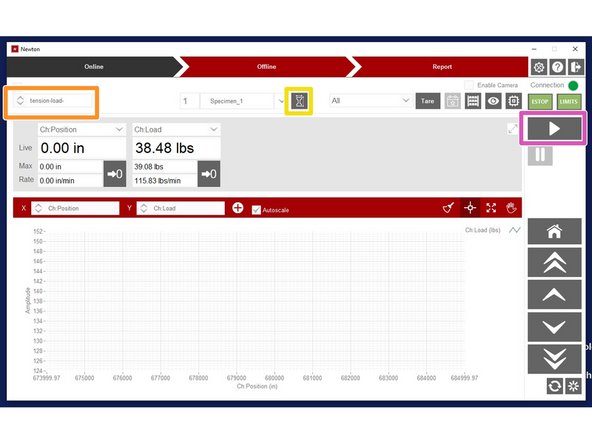 Choose your test method from the dropdown menu.