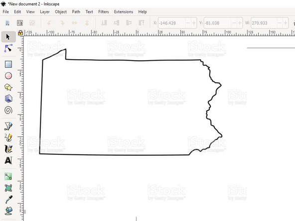 Look for a high contrast (black and white) image if possible.  Ideally it will be an outline, but filled shapes can work as well.  Get the largest image you can find.  Copy or save the image.