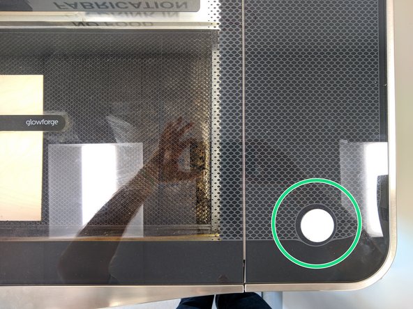 You are now ready to cut your design.  Press the glowing button on the top right of the Glowforge.