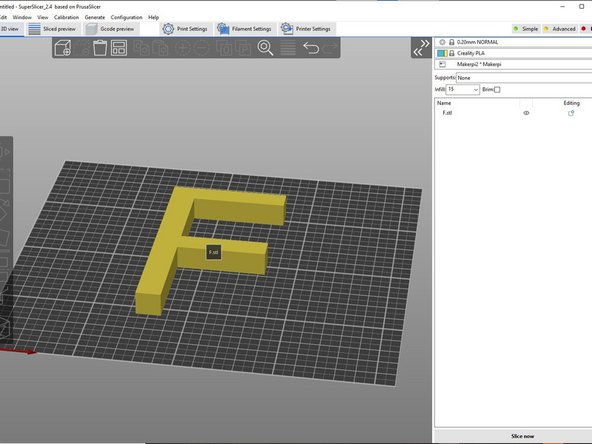 The image has the object highlighted in yellow while the support material is in green.