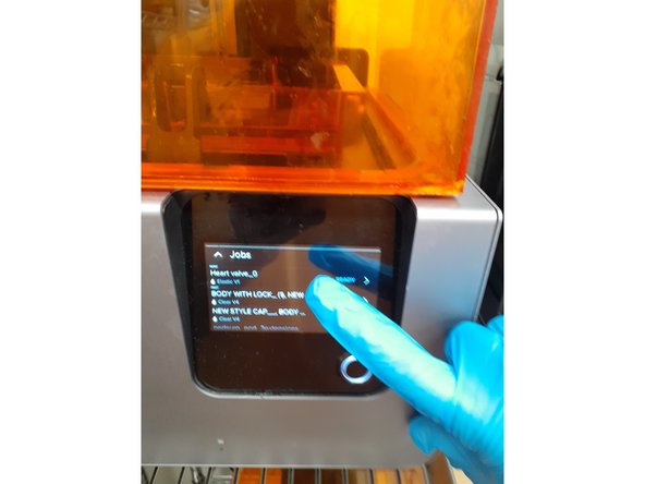 Find the file that you put on the printer via home screen