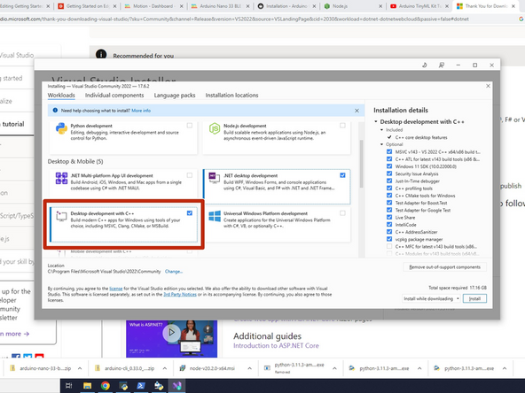 In Visual Studio, click &quot;Free Download&quot; under Community  in the ORANGE box.