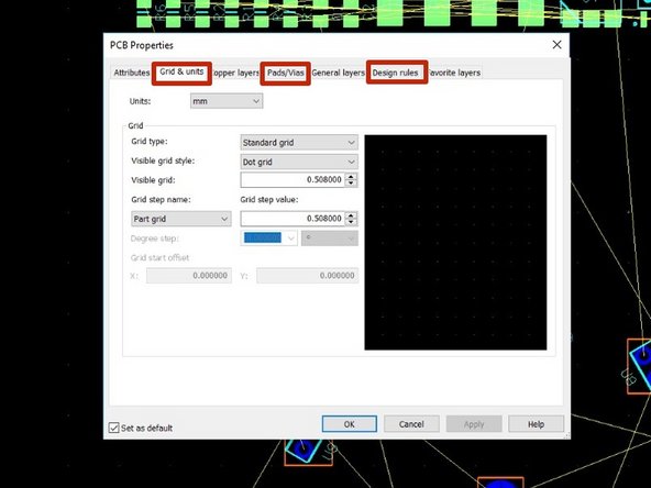 You should begin by setting your design rules in Ultiboard by opening Options -&gt; PCB Properties.