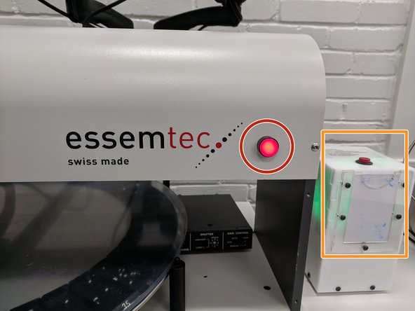 Your first task is to dispense solder paste onto your board.  Solder paste is typically found in two different types of containers.  A large tub for application via a stencil, or in small tubes for application via compressed air.  The PnP will use the compressed air method to dispense small amounts of paste on all of the conductive pads on a PCB.