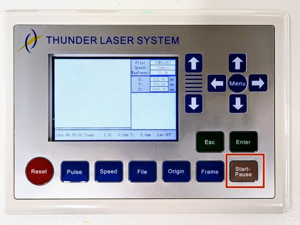 Remeber:  you must remain near the laser cutter the entire time it is operating.  If your job is going to take an hour (not uncommon for larger or very detailed image etching) then you will need to remain by the laser cutter for an hour.